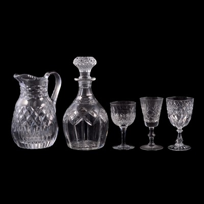 Lot 103 - Two boxes of assorted cut crystal and other glassware