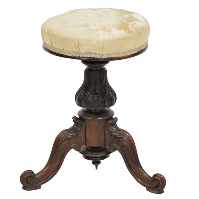 Lot 470 - Victorian mahogany piano stool