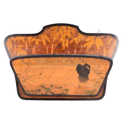 Lot 140 - Continental decorative newspaper wall rack