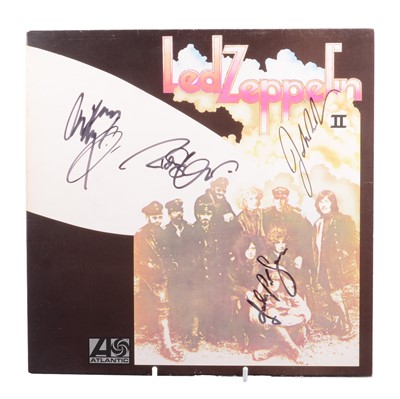 Lot 255 - Led Zeppelin II, signed album sleeve by the four original band members