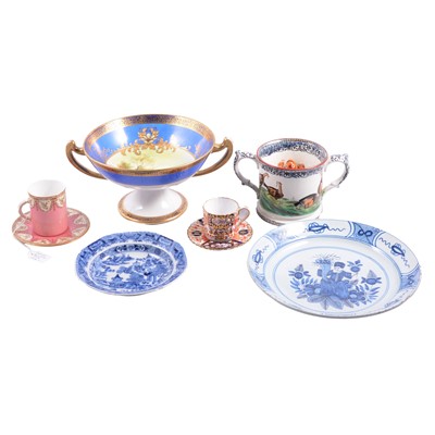 Lot 82 - Noritake dessert bowl, Nanking style dishes, and other decorative ceramics.