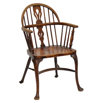 Lot 313 - Ash and mixed wood low-back Windsor chair