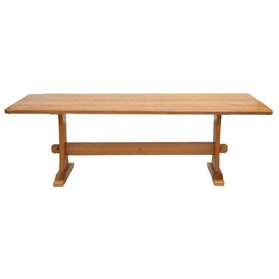 Lot 452 - Alan Grainger / Acornman, of Brandsbury, York, an oak dining table and eight chairs