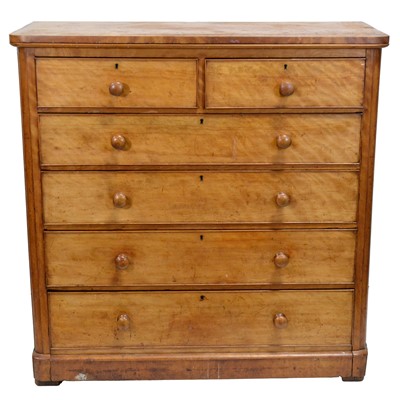 Lot 457 - Victorian satinwalnut chest of drawers