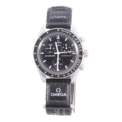 Lot 1022 - Omega X Swatch - a gentleman's Speedmaster MoonSwatch Collection: Mission to the Moon wristwatch.
