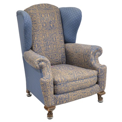 Lot 492 - Wing-back easy chair