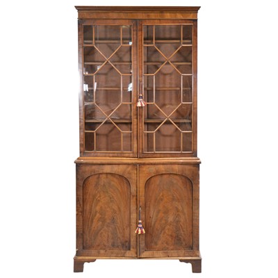 Lot 438 - William IV mahogany bookcase cabinet