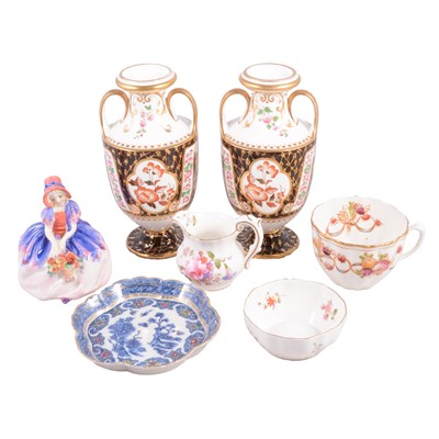 Lot 96 - Pair of Wedgwood amphora shape vases, other decorative ceramics