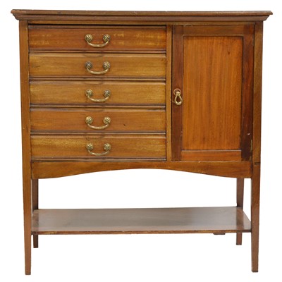 Lot 357 - Edwardian mahogany music cabinet