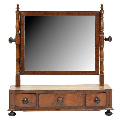 Lot 456 - William IV mahogany toilet mirror