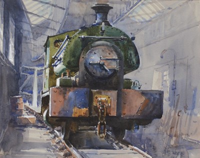Lot 333 - David Weston, Loco in an engine shed