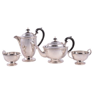 Lot 251 - Silver four piece tea service
