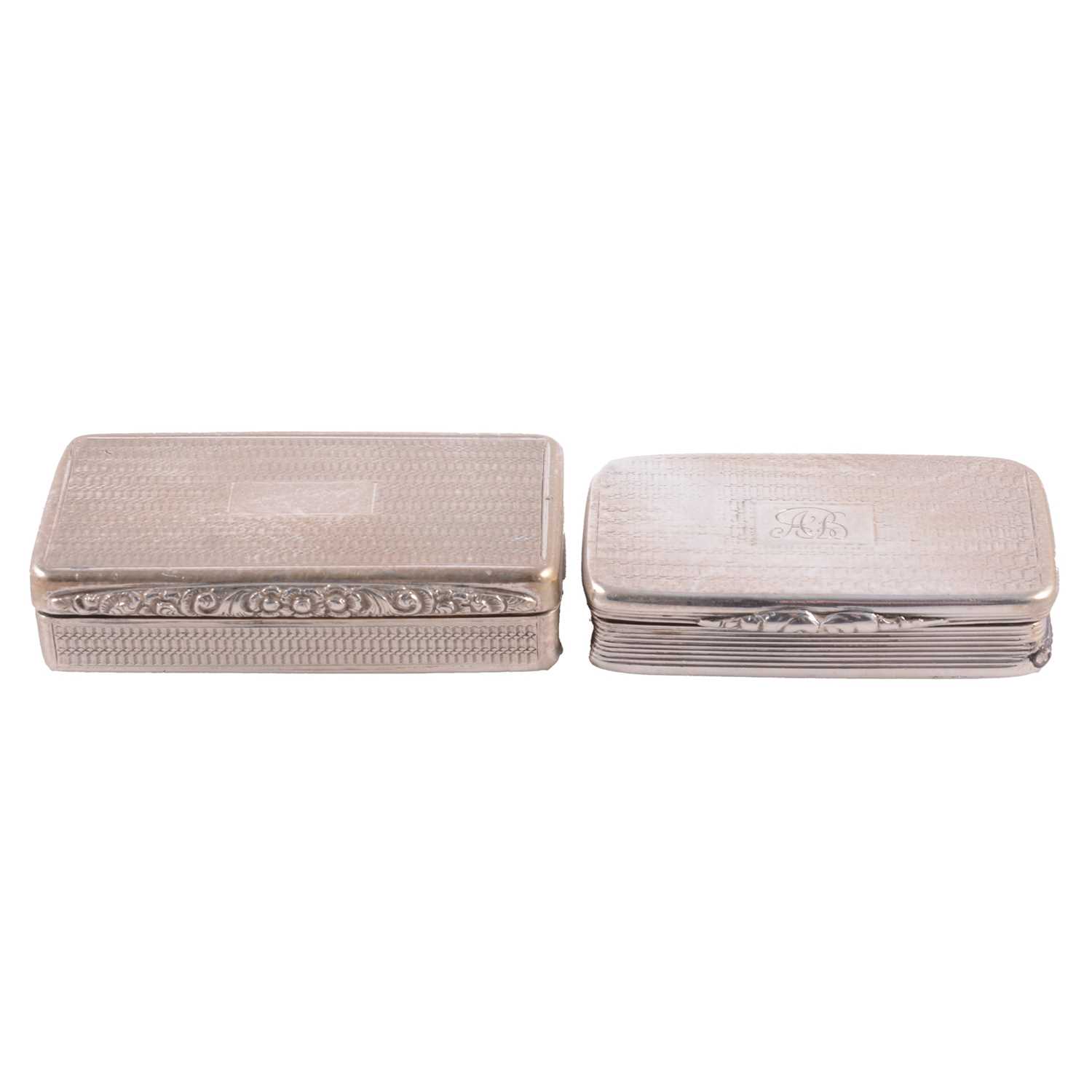 Lot 116 - Two silver snuff boxes