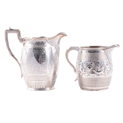 Lot 118 - Two silver cream jugs