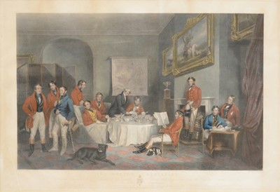 Lot 226 - Engraving; The Melton Breakfast and another engraving of a huntsman