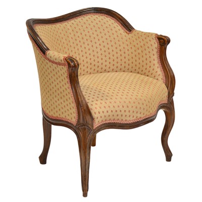 Lot 326 - French walnut fauteuil