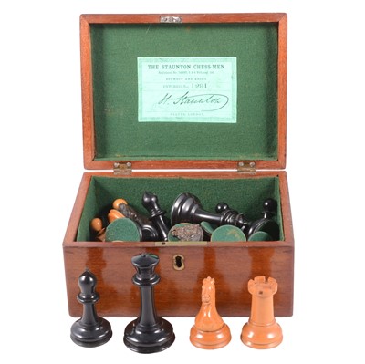 Lot 101 - Jaques of London, Staunton chess men