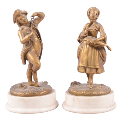 Lot 76 - Pair of 19th century ormolu figures of Musicians