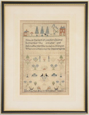 Lot 70 - Two George II needlework samplers