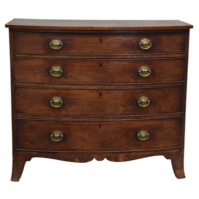 Lot 335 - Victorian mahogany bowfront chest of drawers