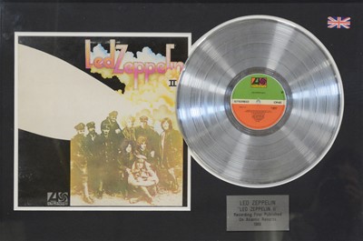 Lot 256 - Led Zeppelin, Led Zeppelin II, platinum disc