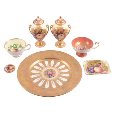 Lot 55 - Small collection of Aynsley fruit decorated ceramics