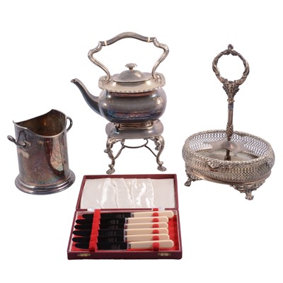 Lot 190 - Three large boxes of assorted silver plate
