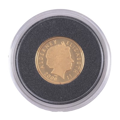 Lot 275 - The Alderney 2008 Concorde £1 Gold Proof Coin.