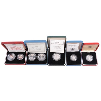 Lot 284 - Collection of silver coins, mostly proof issues.