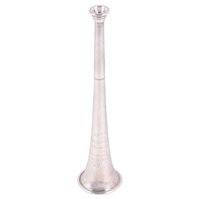 Lot 311 - Victorian silver hunting horn