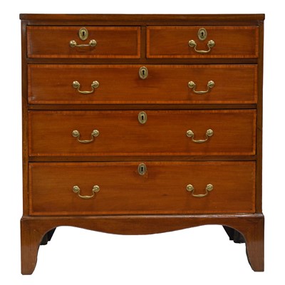 Lot 385 - George III mahogany chest of drawers