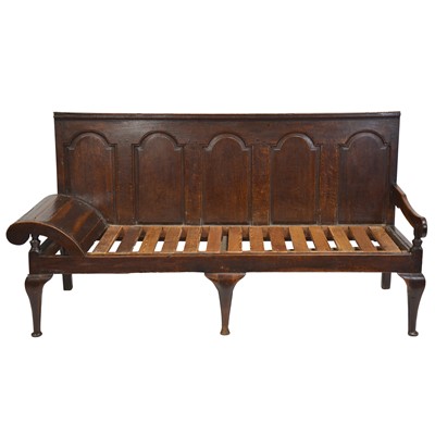 Lot 443 - Joined oak settle