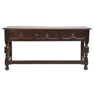 Lot 435 - Oak dresser base, 20th Century