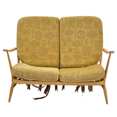 Lot 503 - Ercol beech two seat sofa