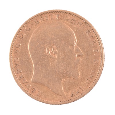 Lot 273 - Edward VII gold Sovereign coin, 1905