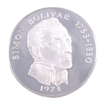 Lot 263 - Panama 1973 20 balboas silver coin, 130.3g.