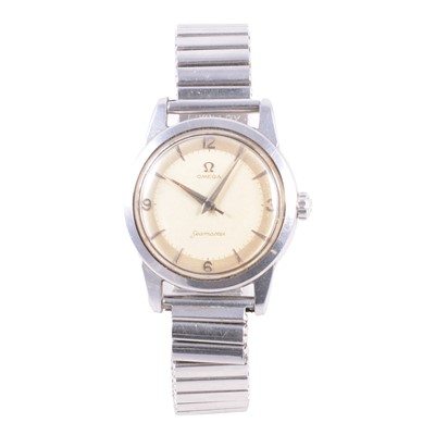 Lot 1016 - Omega - a gentleman's Seamaster stainless steel manual wind wristwatch.