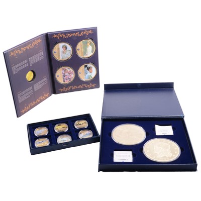 Lot 177 - Small collection of gold-plated commemorative coins