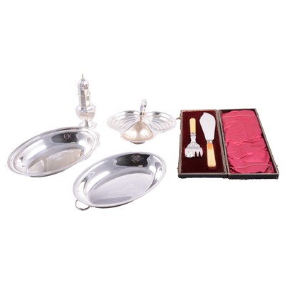 Lot 187 - A collection of silver-plated wares.