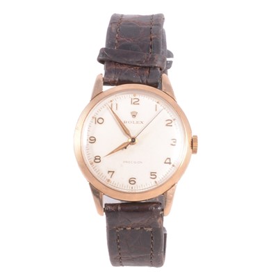 Lot 419 - Rolex - a gentleman's Precision manual wind wristwatch.