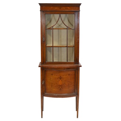 Lot 513 - Edwardian inlaid mahogany display cabinet