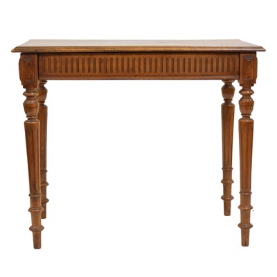 Lot 396 - Victorian walnut hall table