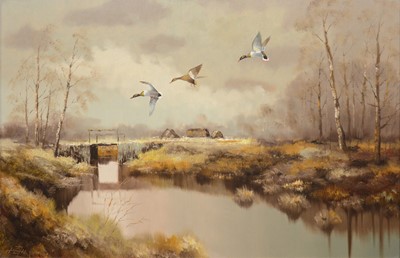 Lot 260 - Pezim, Mallards in flight