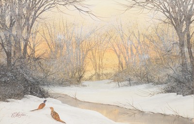 Lot 316 - Bigden, Pheasants in the snow