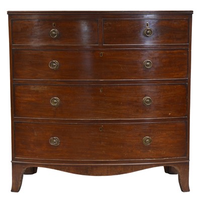 Lot 410 - Victorian mahogany bowfront chest of drawers