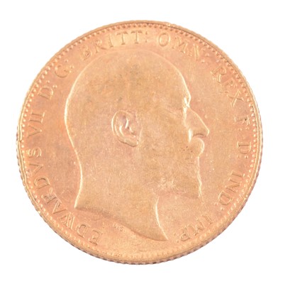 Lot 141 - A Gold Full Sovereign Coin, Edward VII 1909.