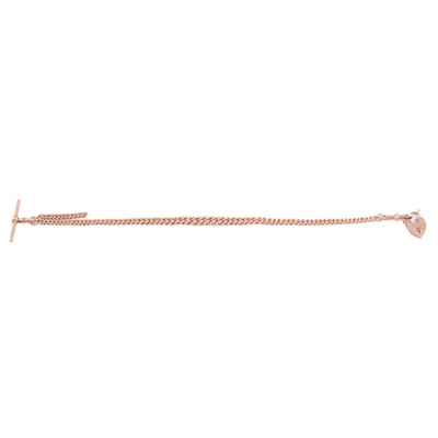 Lot 343 - A 9 carat yellow gold Albert watch chain.