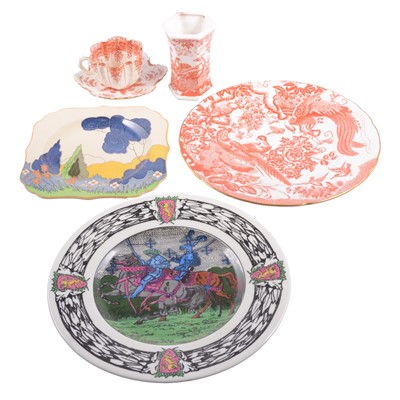 Lot 74 - Quantity of Royal Crown Derby decorative plates, Foley tea ware, etc