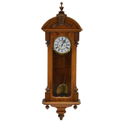 Lot 433 - Walnut cased Vienna wall clock