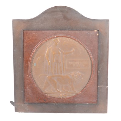 Lot 178 - World War I bronze memorial plaque